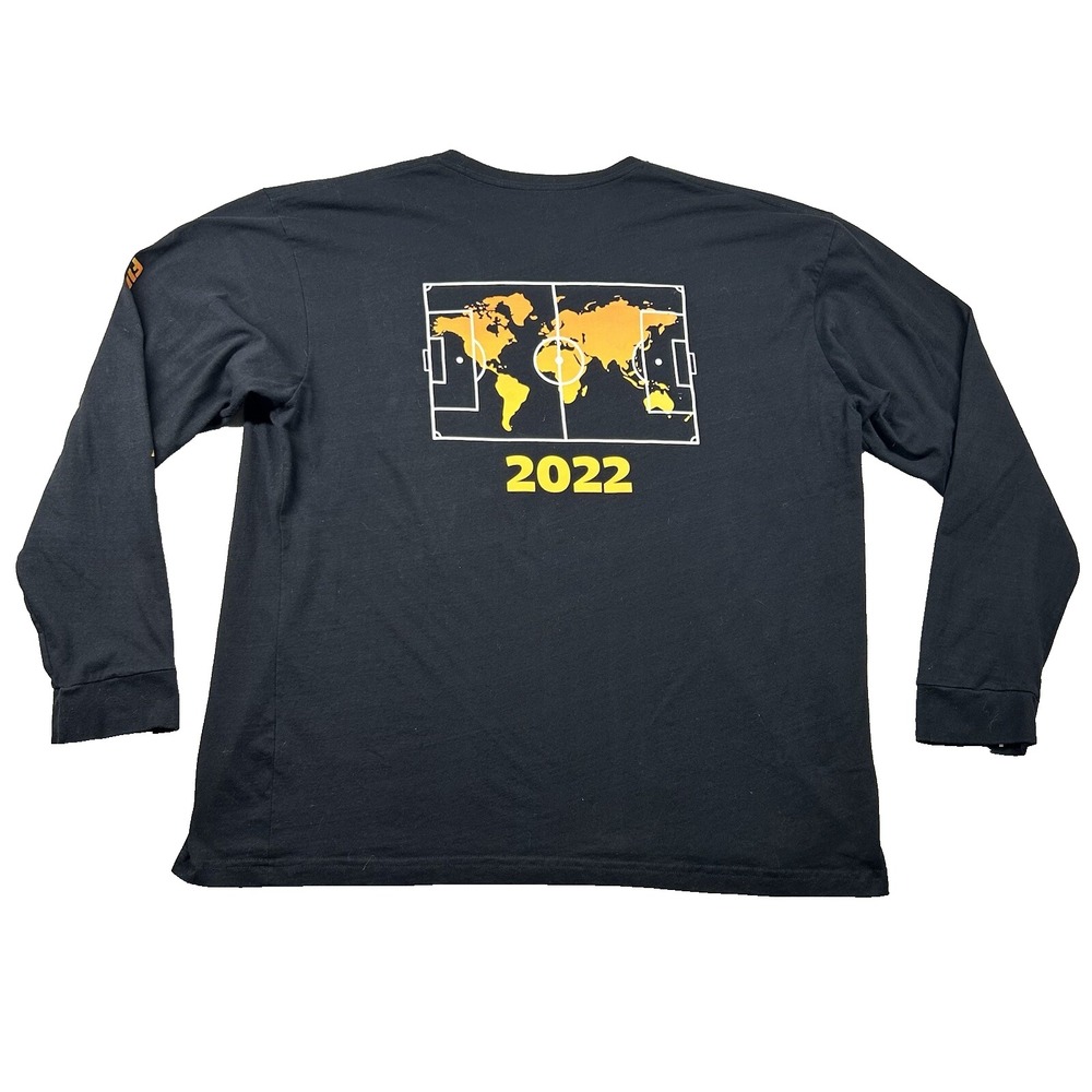World Cup FIFA Shirt Mens 2xl Qatar Soccer‎ 2022 Futbol Map Graphic Sports